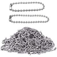 Nsiwem Cadena de Bolas de 2-4 mm Acero Inoxidable Cadena de Bolas Cadena de Rodillos con Cuentas Extensión de Cadena con…